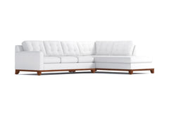 Brentwood 2pc Sleeper Sectional :: Leg Finish: Pecan / Configuration: RAF - Chaise on the Right / Sleeper Option: Deluxe Innerspring Mattress