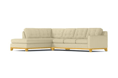 Brentwood 2pc Sleeper Sectional :: Leg Finish: Natural / Configuration: LAF - Chaise on the Left / Sleeper Option: Memory Foam Mattress