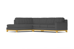 Brentwood 2pc Sleeper Sectional :: Leg Finish: Natural / Configuration: LAF - Chaise on the Left / Sleeper Option: Memory Foam Mattress