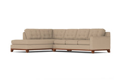 Brentwood 2pc Sleeper Sectional :: Leg Finish: Pecan / Configuration: LAF - Chaise on the Left / Sleeper Option: Deluxe Innerspring Mattress