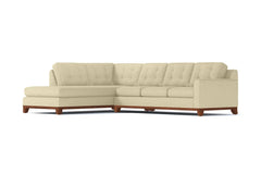 Brentwood 2pc Sleeper Sectional :: Leg Finish: Pecan / Configuration: LAF - Chaise on the Left / Sleeper Option: Deluxe Innerspring Mattress