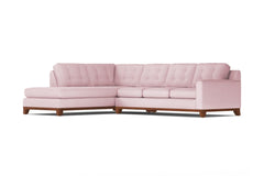 Brentwood 2pc Sleeper Sectional :: Leg Finish: Pecan / Configuration: LAF - Chaise on the Left / Sleeper Option: Memory Foam Mattress