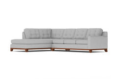 Brentwood 2pc Sleeper Sectional :: Leg Finish: Pecan / Configuration: LAF - Chaise on the Left / Sleeper Option: Deluxe Innerspring Mattress