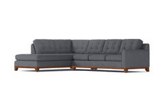 Brentwood 2pc Sleeper Sectional :: Leg Finish: Pecan / Configuration: LAF - Chaise on the Left / Sleeper Option: Memory Foam Mattress