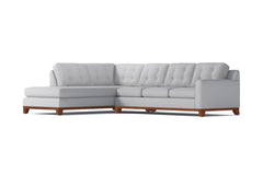 Brentwood 2pc Sleeper Sectional :: Leg Finish: Pecan / Configuration: LAF - Chaise on the Left / Sleeper Option: Memory Foam Mattress