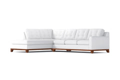 Brentwood 2pc Sleeper Sectional :: Leg Finish: Pecan / Configuration: LAF - Chaise on the Left / Sleeper Option: Deluxe Innerspring Mattress