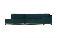 Brentwood 2pc Sleeper Sectional :: Leg Finish: Pecan / Configuration: LAF - Chaise on the Left / Sleeper Option: Memory Foam Mattress