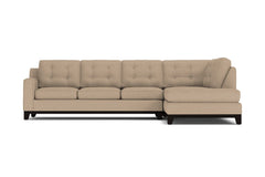 Brentwood 2pc Sleeper Sectional :: Leg Finish: Espresso / Configuration: RAF - Chaise on the Right / Sleeper Option: Memory Foam Mattress