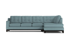 Brentwood 2pc Sleeper Sectional :: Leg Finish: Espresso / Configuration: RAF - Chaise on the Right / Sleeper Option: Deluxe Innerspring Mattress