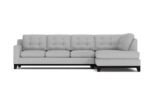 Brentwood 2pc Sleeper Sectional :: Leg Finish: Espresso / Configuration: RAF - Chaise on the Right / Sleeper Option: Deluxe Innerspring Mattress