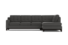 Brentwood 2pc Sleeper Sectional :: Leg Finish: Espresso / Configuration: RAF - Chaise on the Right / Sleeper Option: Deluxe Innerspring Mattress