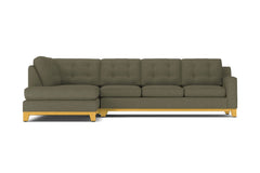 Brentwood 2pc Sleeper Sectional :: Leg Finish: Natural / Configuration: LAF - Chaise on the Left / Sleeper Option: Memory Foam Mattress