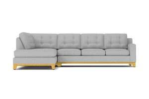 Brentwood 2pc Sleeper Sectional :: Leg Finish: Natural / Configuration: LAF - Chaise on the Left / Sleeper Option: Deluxe Innerspring Mattress