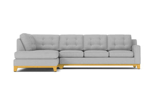 Brentwood 2pc Sleeper Sectional :: Leg Finish: Natural / Configuration: LAF - Chaise on the Left / Sleeper Option: Memory Foam Mattress