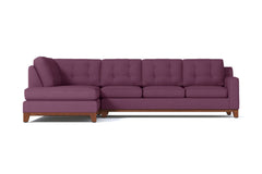 Brentwood 2pc Sleeper Sectional :: Leg Finish: Pecan / Configuration: LAF - Chaise on the Left / Sleeper Option: Memory Foam Mattress