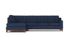 Brentwood 2pc Sleeper Sectional :: Leg Finish: Pecan / Configuration: LAF - Chaise on the Left / Sleeper Option: Memory Foam Mattress