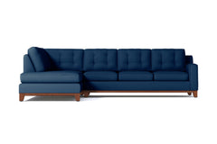 Brentwood 2pc Sleeper Sectional :: Leg Finish: Pecan / Configuration: LAF - Chaise on the Left / Sleeper Option: Memory Foam Mattress