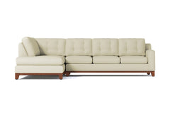 Brentwood 2pc Sleeper Sectional :: Leg Finish: Pecan / Configuration: LAF - Chaise on the Left / Sleeper Option: Deluxe Innerspring Mattress