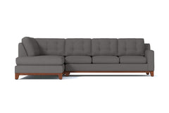 Brentwood 2pc Sleeper Sectional :: Leg Finish: Pecan / Configuration: LAF - Chaise on the Left / Sleeper Option: Deluxe Innerspring Mattress