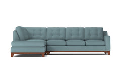 Brentwood 2pc Sleeper Sectional :: Leg Finish: Pecan / Configuration: LAF - Chaise on the Left / Sleeper Option: Memory Foam Mattress