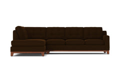 Brentwood 2pc Sleeper Sectional :: Leg Finish: Pecan / Configuration: LAF - Chaise on the Left / Sleeper Option: Memory Foam Mattress