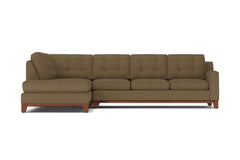 Brentwood 2pc Sleeper Sectional :: Leg Finish: Pecan / Configuration: LAF - Chaise on the Left / Sleeper Option: Memory Foam Mattress