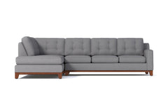 Brentwood 2pc Sleeper Sectional :: Leg Finish: Pecan / Configuration: LAF - Chaise on the Left / Sleeper Option: Memory Foam Mattress