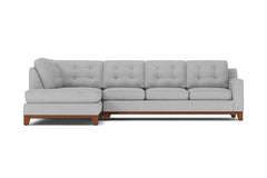 Brentwood 2pc Sleeper Sectional :: Leg Finish: Pecan / Configuration: LAF - Chaise on the Left / Sleeper Option: Memory Foam Mattress