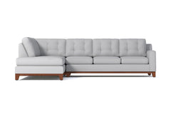 Brentwood 2pc Sleeper Sectional :: Leg Finish: Pecan / Configuration: LAF - Chaise on the Left / Sleeper Option: Deluxe Innerspring Mattress