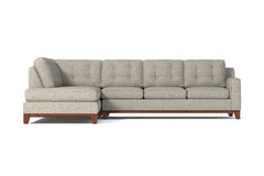 Brentwood 2pc Sleeper Sectional :: Leg Finish: Pecan / Configuration: LAF - Chaise on the Left / Sleeper Option: Memory Foam Mattress