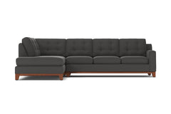 Brentwood 2pc Sleeper Sectional :: Leg Finish: Pecan / Configuration: LAF - Chaise on the Left / Sleeper Option: Memory Foam Mattress