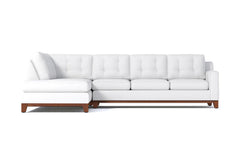 Brentwood 2pc Sleeper Sectional :: Leg Finish: Pecan / Configuration: LAF - Chaise on the Left / Sleeper Option: Deluxe Innerspring Mattress