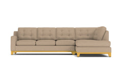 Brentwood 2pc Sleeper Sectional :: Leg Finish: Natural / Configuration: RAF - Chaise on the Right / Sleeper Option: Deluxe Innerspring Mattress