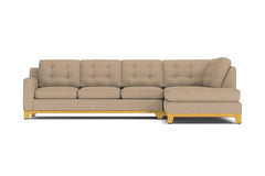 Brentwood 2pc Sleeper Sectional :: Leg Finish: Natural / Configuration: RAF - Chaise on the Right / Sleeper Option: Memory Foam Mattress