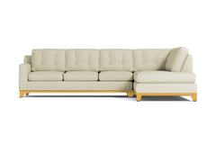 Brentwood 2pc Sleeper Sectional :: Leg Finish: Natural / Configuration: RAF - Chaise on the Right / Sleeper Option: Memory Foam Mattress