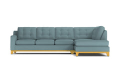 Brentwood 2pc Sleeper Sectional :: Leg Finish: Natural / Configuration: RAF - Chaise on the Right / Sleeper Option: Memory Foam Mattress