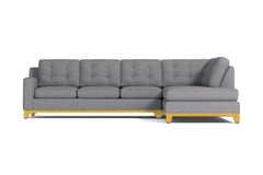 Brentwood 2pc Sleeper Sectional :: Leg Finish: Natural / Configuration: RAF - Chaise on the Right / Sleeper Option: Memory Foam Mattress