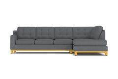 Brentwood 2pc Sleeper Sectional :: Leg Finish: Natural / Configuration: RAF - Chaise on the Right / Sleeper Option: Memory Foam Mattress