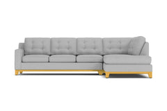 Brentwood 2pc Sleeper Sectional :: Leg Finish: Natural / Configuration: RAF - Chaise on the Right / Sleeper Option: Memory Foam Mattress