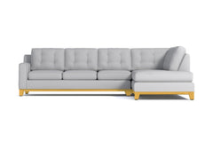 Brentwood 2pc Sleeper Sectional :: Leg Finish: Natural / Configuration: RAF - Chaise on the Right / Sleeper Option: Deluxe Innerspring Mattress