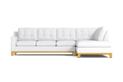 Brentwood 2pc Sleeper Sectional :: Leg Finish: Natural / Configuration: RAF - Chaise on the Right / Sleeper Option: Memory Foam Mattress
