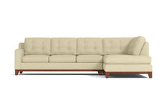 Brentwood 2pc Sleeper Sectional :: Leg Finish: Pecan / Configuration: RAF - Chaise on the Right / Sleeper Option: Memory Foam Mattress