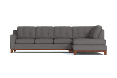 Brentwood 2pc Sleeper Sectional :: Leg Finish: Pecan / Configuration: RAF - Chaise on the Right / Sleeper Option: Memory Foam Mattress