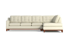 Brentwood 2pc Sleeper Sectional :: Leg Finish: Pecan / Configuration: RAF - Chaise on the Right / Sleeper Option: Deluxe Innerspring Mattress