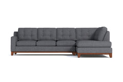 Brentwood 2pc Sleeper Sectional :: Leg Finish: Pecan / Configuration: RAF - Chaise on the Right / Sleeper Option: Memory Foam Mattress