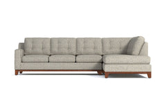 Brentwood 2pc Sleeper Sectional :: Leg Finish: Pecan / Configuration: RAF - Chaise on the Right / Sleeper Option: Deluxe Innerspring Mattress