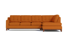 Brentwood 2pc Sectional Sofa :: Leg Finish: Pecan / Configuration: RAF - Chaise on the Right