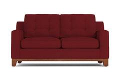 Brentwood Twin Size Sleeper Sofa Bed :: Leg Finish: Pecan / Sleeper Option: Deluxe Innerspring Mattress