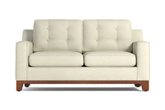 Brentwood Twin Size Sleeper Sofa Bed :: Leg Finish: Pecan / Sleeper Option: Memory Foam Mattress