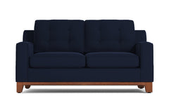 Brentwood Twin Size Sleeper Sofa Bed :: Leg Finish: Pecan / Sleeper Option: Deluxe Innerspring Mattress